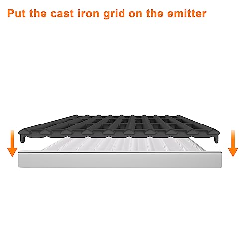 Cooking Grid Grates and Emitter Plates Replacement Parts for Charbroil TRU (18-7/16'' x 8-7/8" Emitter plate-3)