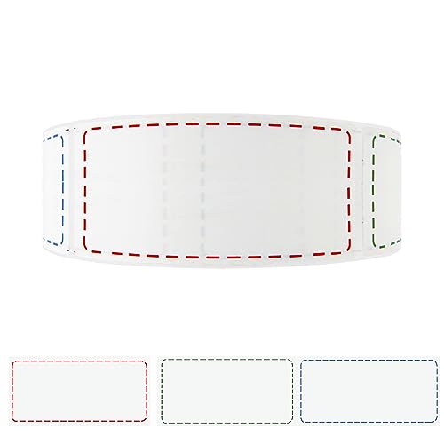 1000 Removable Freezer Labels (1000pcs 1" x 2" / Multicolored, Red Green Blue in Turn)