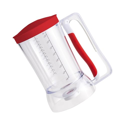 Mess Free Pancakes Pourer & Cupcake Batter Dispenser (Red)
