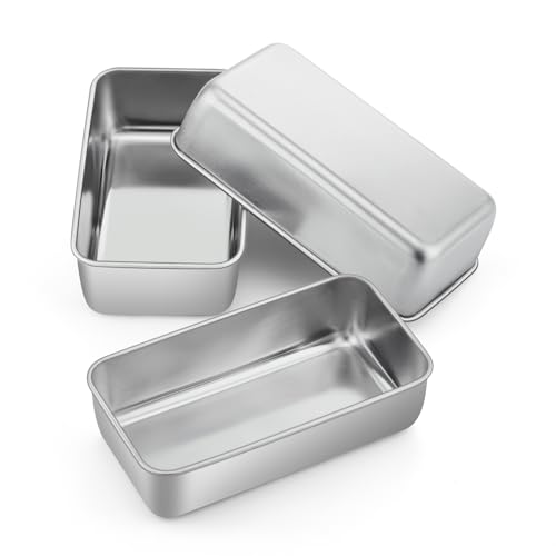 Loaf Pan 9 x 5 Inch Stainless Steel Bread Pan (3 Count)