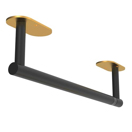 Paper Towel Holder Under Cabinet Self Adhesive Black & Gold (Black&gold / Standard Holder)