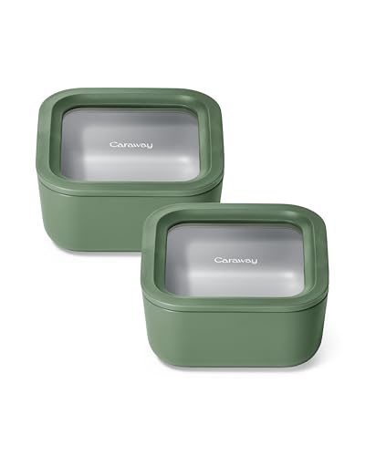 2 Piece Glass Food Storage Set with Lids (Sage / 4.4 Cup Food Storage (2x))