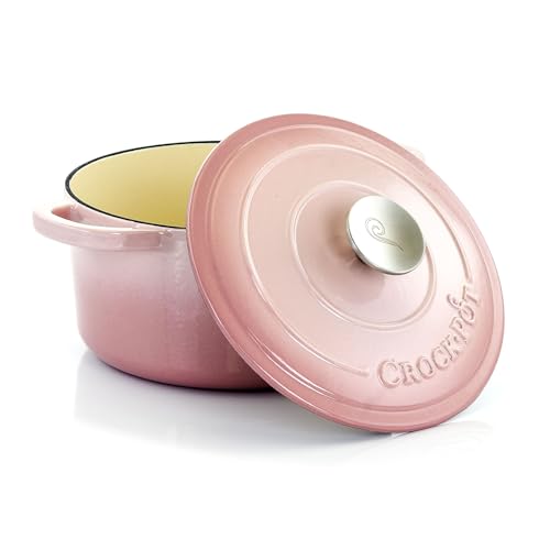 Artisan Round Enameled Cast Iron Dutch Oven (Blush Pink / 3-Quart)