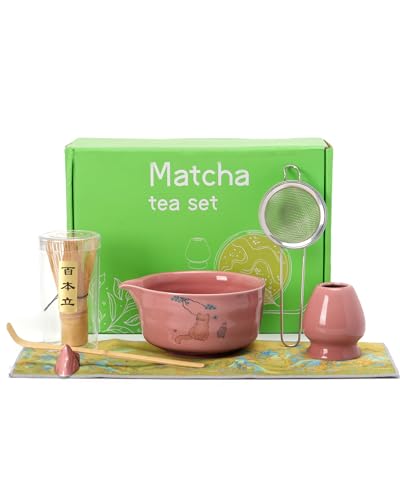Matcha Set Japanese Matcha Kit Set 7 (Hot Pink)