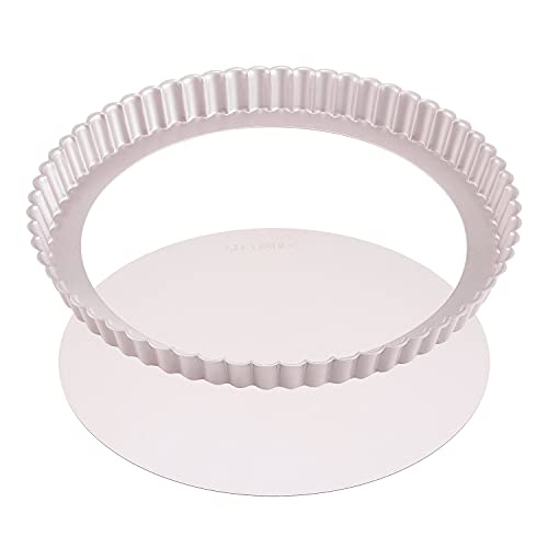 11 Inch Round Tart Pan with Removable Loose Bottom (11" with Removable Bottom)