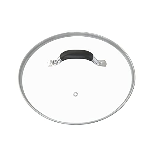 12 Inch Tempered Glass Pot Lid Compatible with 12” Lodge Cast Iron Skillets and 7 Quart Dutch Ovens (12 INCH)