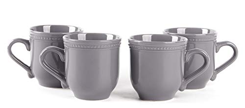 HomeVSS 16 Piece Pearl Dots Stoneware Dinnerware Set