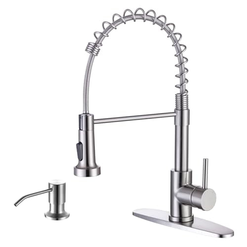 Kitchen Faucet with Soap Dispenser (Brushed Nickel)