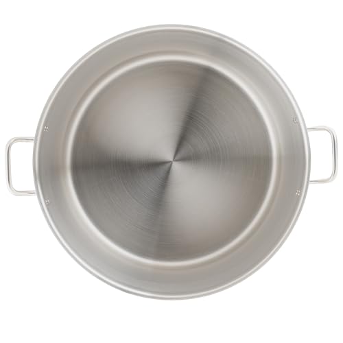 Silver 80 qt Stainless Steel Stock Pot with Cover (80 Quarts / Pot With Cover)