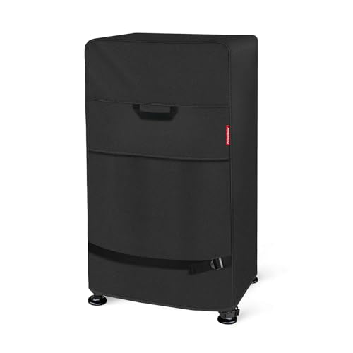 40 inch Outdoor Smoker Cover 26W x 23D x 43H inch (26"W x 23"D x 43"H / Black)