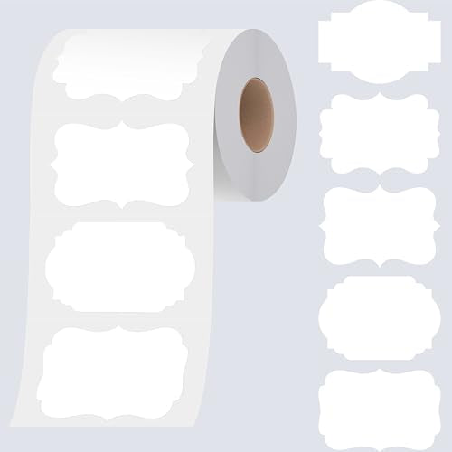 300 PCS White Stickers (White（water/Oil） / 2” x 3”)