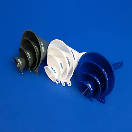 4pc Funnel Nesting Set in BPA Free Plastic for Kitchen Cooking (4 Count)