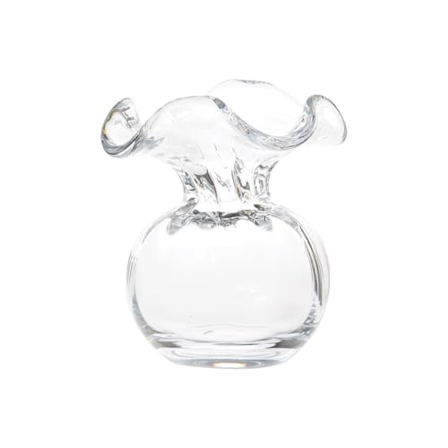 Italian Hibiscus Mouthblown Glassware Vase Collection (Bud / Clear)