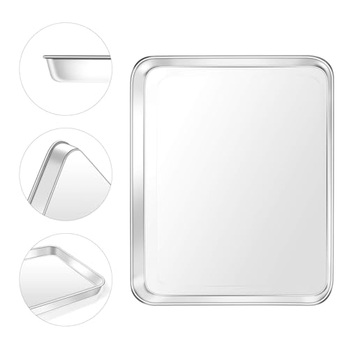 Baking Sheet Yododo Stainless Steel Baking Pans Tray Cookie Sheet Toaster Oven Tray Pan Cookie Pan