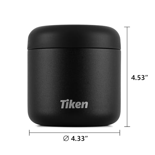 Airtight Coffee Canister Compact Size for Outdoors (480ml / Black)