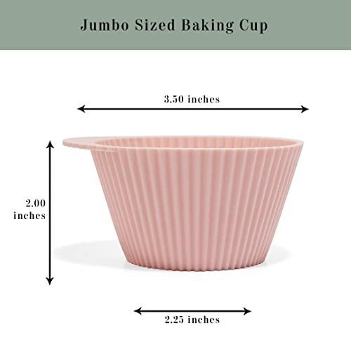 Reusable Silicone Baking Cups Silicone Muffin Liners for Cupcakes (Jumbo)