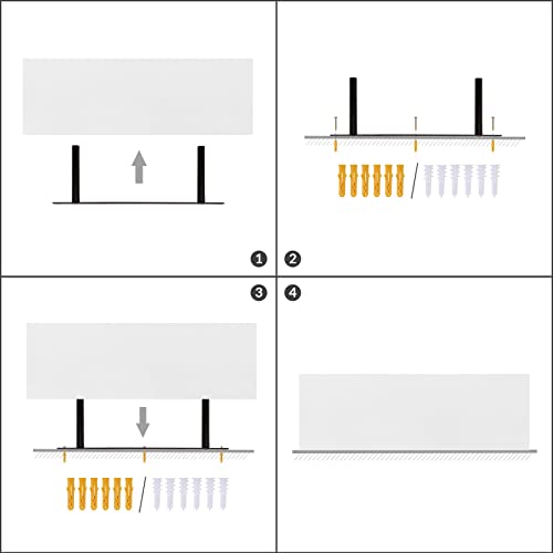 Floating Shelves for Wall (White / 23.6 Inches)