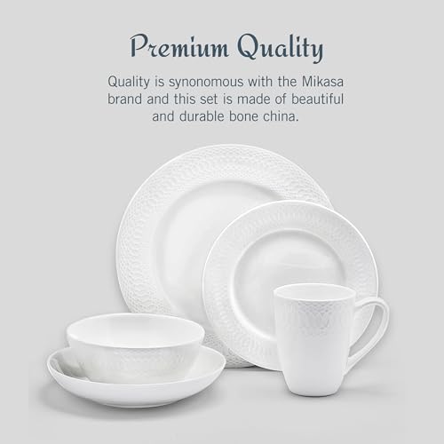Levi 40 Piece Bone China Dinnerware Set
