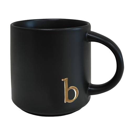 Black Ceramic Coffee Mug (Black-B)