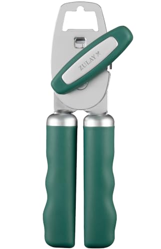 Manual Can Opener Heavy Duty Patented Stainless Steel (Pine Green / Comfy Grip)