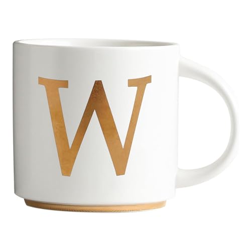 Monogram Ceramic Mugs (gold-W)