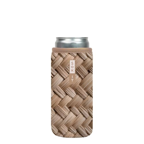 CanSok Sleeve for Beer & Soda Insulated Neoprene Cover (Summer in Saint-Tropez / 12oz Slim Can Sleeve)