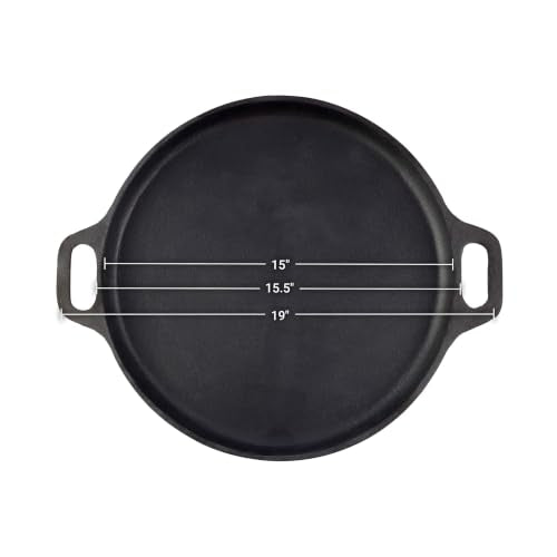 Cast Iron Pizza Pan with Dual Handles (16")