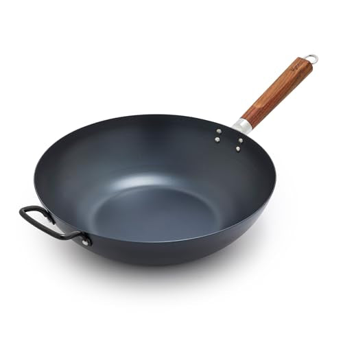 Carbon Steel Wok 14” (Black / 14" Wok Pan)