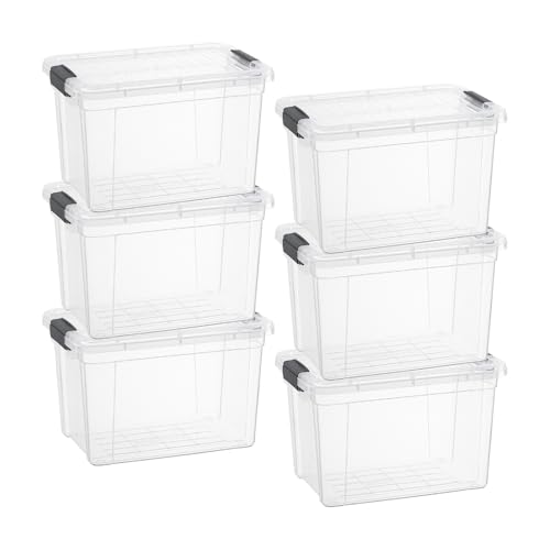 2.5 Quart Clear Plastic Storage Boxes with Lids (2.5 Quart)