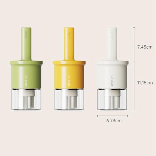 Glass Oil Dispenser with Heat Resistant Brush (Oil Dispenser-Green)