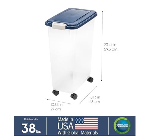 Dog Food Storage Container (38 lbs / Navy)