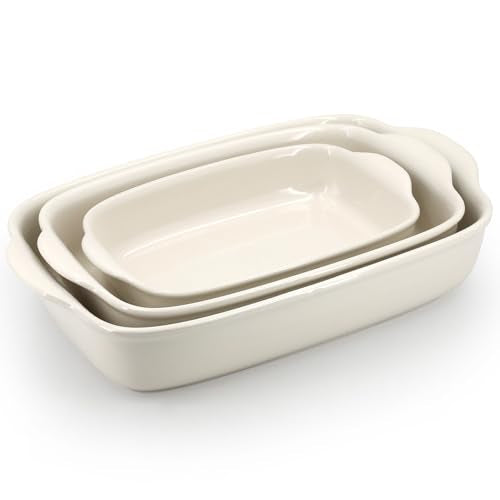 Ceramic Baking Dishes Set of 3 (OffWhite)