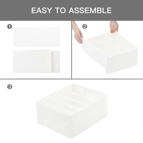 Jeans Pants Organizer for Closet (White / 5 Grids)