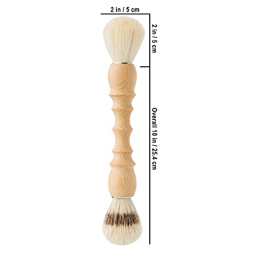 Double Dust Brush with Oiled Beechwood Handle