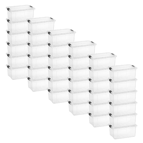 6.6 Quart Clear Plastic Storage Boxes with Lids (6.6 Quart)