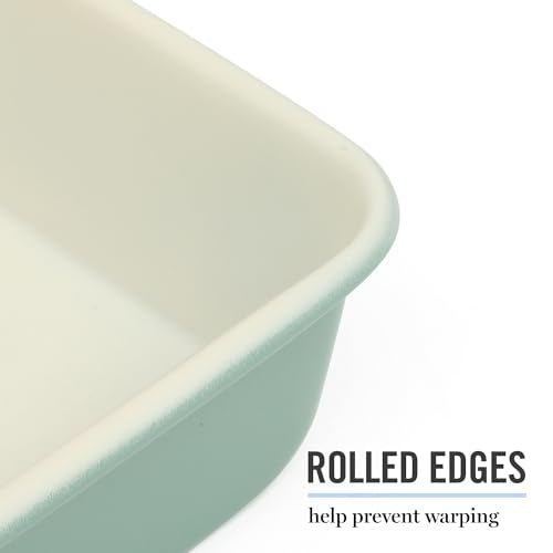 Gallen 13 x 9 Inch Rectangular Nonstick Carbon Steel Cake and Baking Pan (Teal / 13" Cake Pan)