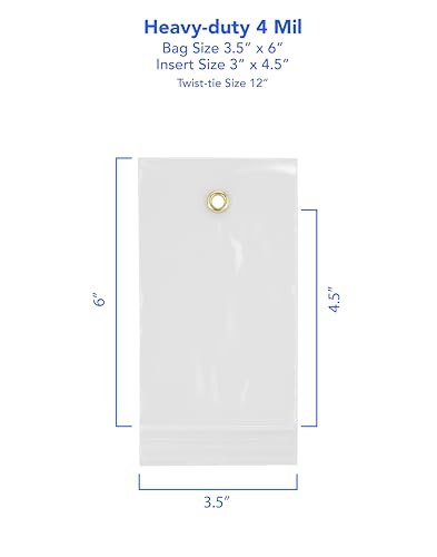 GPI 3.5" x 6" Reclosable Zip Bags with Bottom Hang (500 Count)