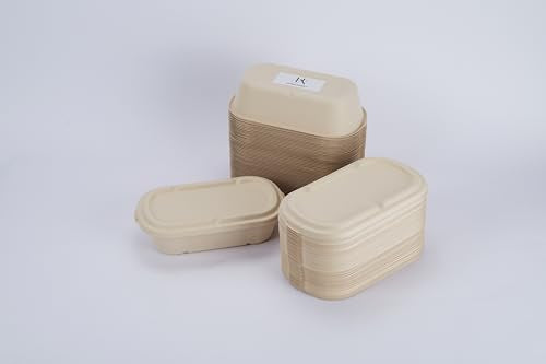 100% Eco Friendly] 34 oz Disposable Food Containers with Lids (34 OZ)
