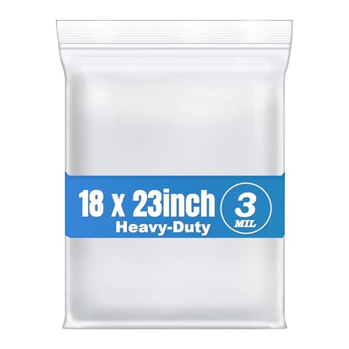 30Pcs 18"x23" Thick 3Mil Large Clear Reclosable Zip Seal Lock Plastic Bags (30 Count)