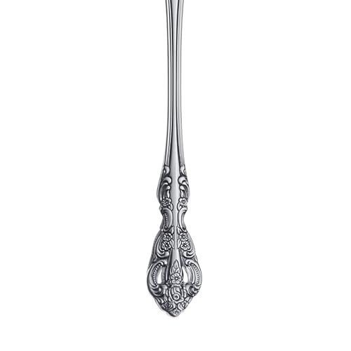 Michelangelo Silverware Iced Tea Spoon (1 Count; 7.3" x 1.18" / Tall Drink Spoon)