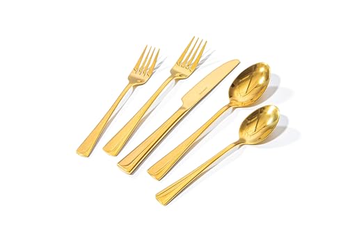 18 10 Flatware set for 8 (Gold / 40-Piece)