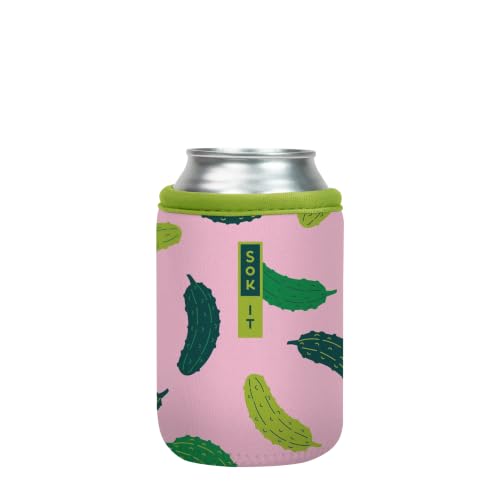 CanSok Sleeve for Beer & Soda Insulated Neoprene Cover (Pickle Me Pink / 12oz Can Sleeve)