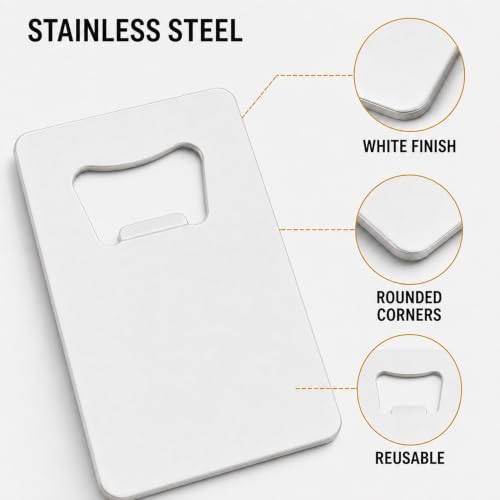60 Pack Credit Card Bottle Opener (White / Card Size)