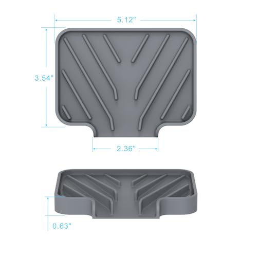 Sponge Holder for Kitchen Sink (Gray / 5"x3.5")