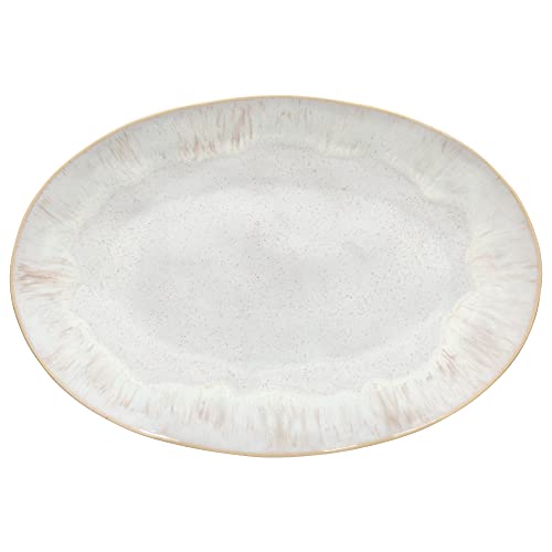 Ceramic Stoneware 18'' Oval Platter (Eivissa Sand Beige / 16'' Oval)