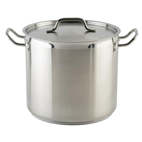 Winware Stainless Steel 16 Quart Stock Pot with Cover (16 Quarts / Pot With Cover)