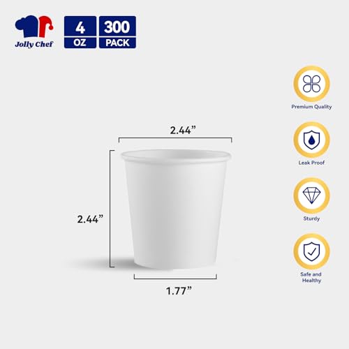 300 Pack Disposable Paper Coffee Cups 4 oz (4 oz-300 pack)