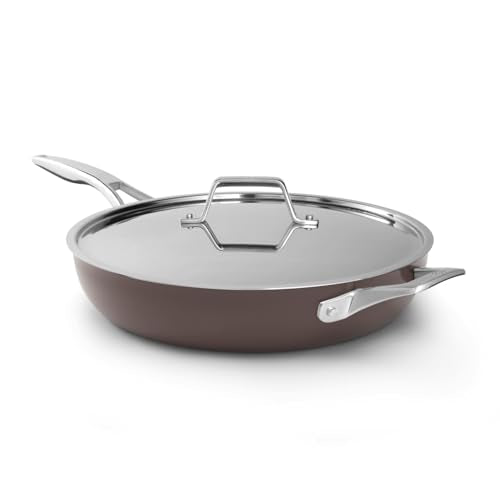 Premier Ceramic Nonstick 12 inch Frying Pan with Lid (12" Fry Pan with Lid / Fond)