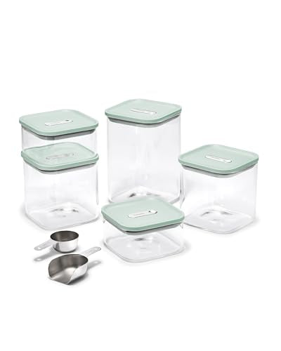 13 Piece Glass Airtight Food Storage Containers with Lids (Mist / 13-Piece Set)