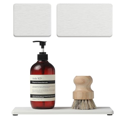 3PCS Bathroom Sink Vanity Trays (3 Pack - White / 9" x 3.5")